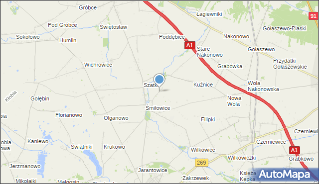 mapa Pustki Śmiłowskie, Pustki Śmiłowskie na mapie Targeo